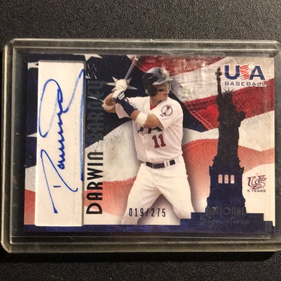 Darwin Barney Authentic Autograph card - Picture 1 of 2